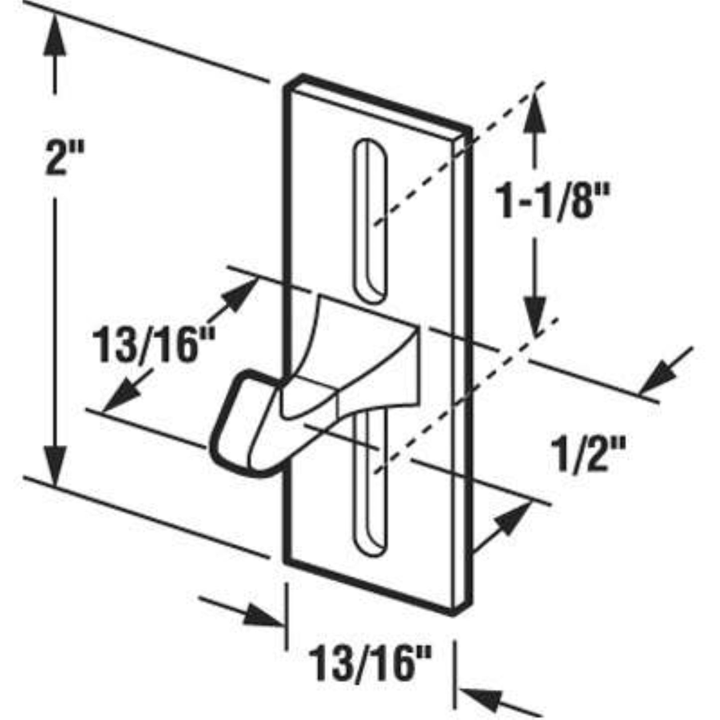 Miller Sliding Glass & Screen Door Keepers | 1-1/8" Hole Spacing Center | Fix and Repair Patio Door Keeper - Chrome - Garage and Sliding Door Hardware