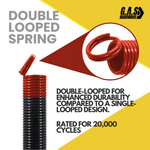 150 lb. Heavy-Duty Double-Looped Garage Door Extension Spring (2-Pack) - RED | Springs for Garage Door Hardware Parts