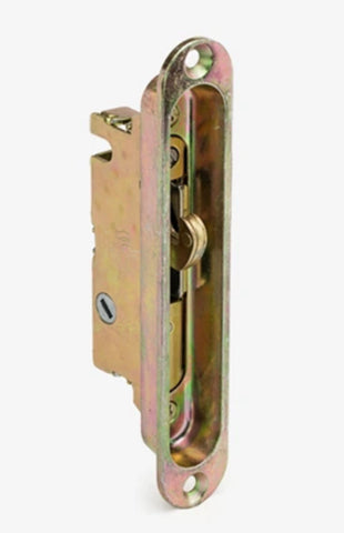 Sliding Door Mortise Lock and Trim Plate Keeper | 1" Wide With 5-1/4" Screw Holes With 45 Degree Keyway | Mortise Lock Latch Replacement Patio Glass Screen Door (DL-702)