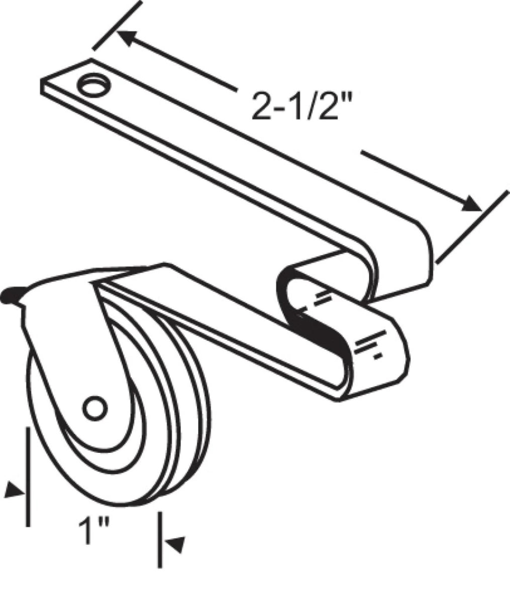 "M" Shaped Style Screen Door Roller with Nylon or Steel Wheel Roller