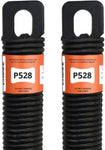 (P528) 28 in. Plug-End Extension Spring (0.207 in. No. 5 Wire) Springs For Garage Door Repair Plug-End Extension Springs Replacement Garage Hardware (Pack of 2)