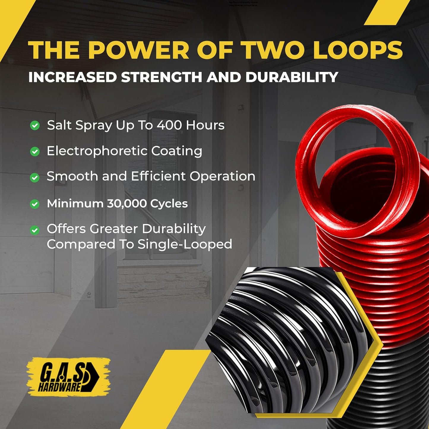 Garage Door Extension Springs For 150 lb. Door Weight (Pair) - Garage and Sliding Door Hardware