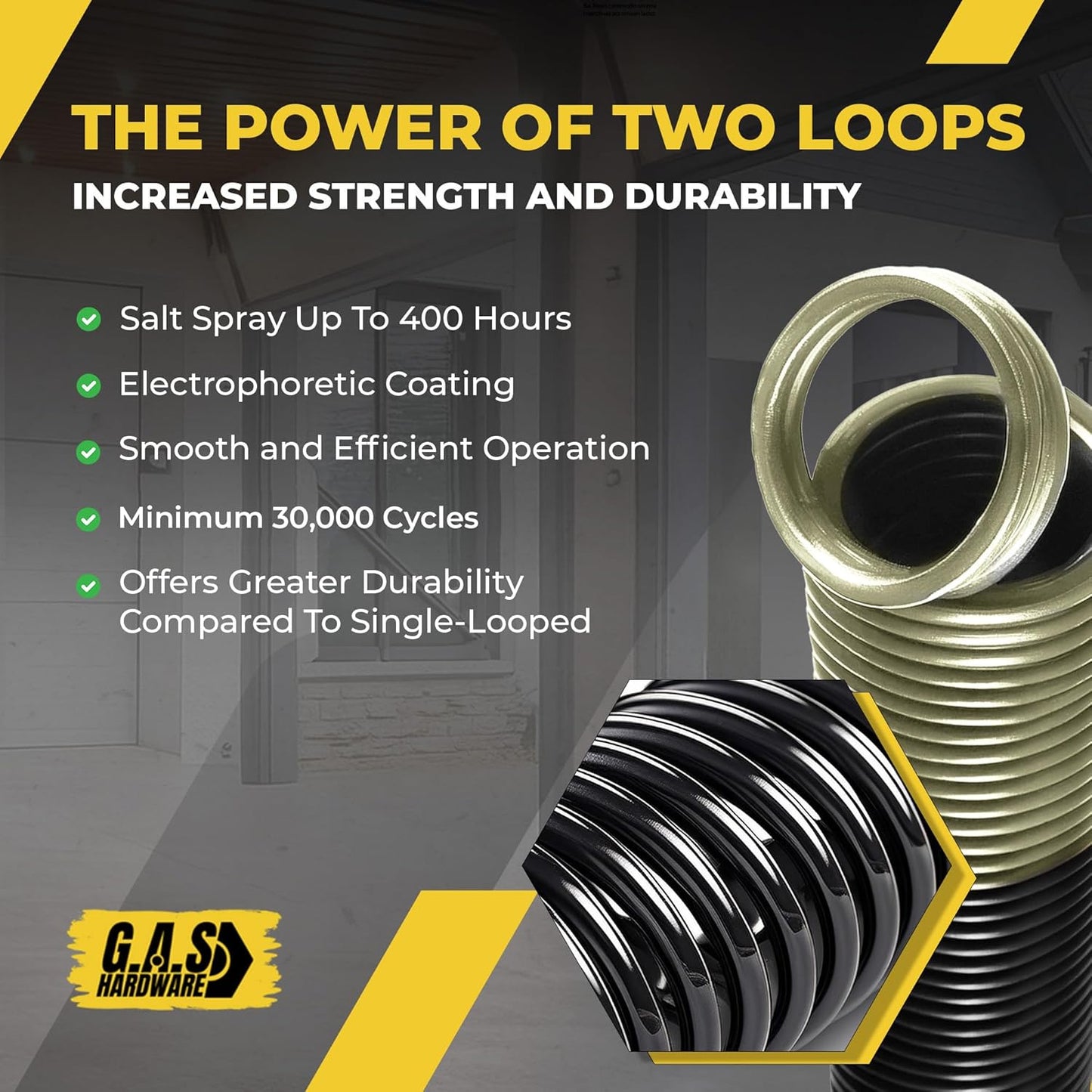 Garage Door Extension Springs For 100 lb. Door Weight - 25-42 Beige (Pair) - Garage and Sliding Door Hardware