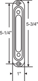 5-3/4" Pocket Trim Adapter Plate with 5-1/4" Hole Spacing - Garage and Sliding Door Hardware