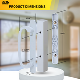 8.5" Legacy Sliding Patio Glass Door Dummy Handle Replacement Set | Sash Controls 2265 Handle Dummy Set | No Mortise, Fits 3-15/16" Screw Holes and 1-1/4" to 2-1/4" Door Thickness - No Latch - Garage and Sliding Door Hardware