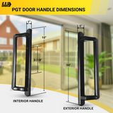 PGT Interior and Exterior Sliding Door Handle (Black or White) WITH LOCK AND KEY - Special Order Only - Garage and Sliding Door Hardware