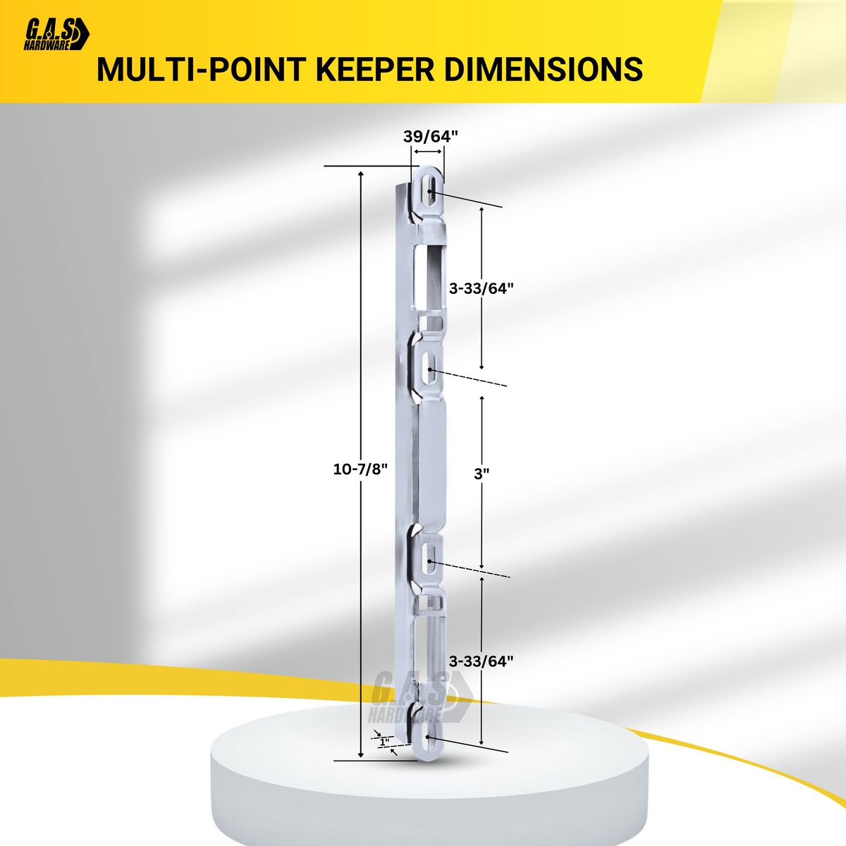 Sliding Glass Door MultiPoint Door Keeper 11" H x 1" W Keeper