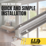 Screw on Track Cover for Sliding Patio Glass Doors | Fix Sliding Glass Screen Door Repair Door Track Cover Replacement Hardware Repair Stainless Steel