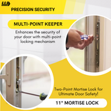 Sliding Glass Door Multi-Point Keeper for 2 Point Mortise Lock | Keeper Replacement for Mortise Lock 2 Point - Alloy Steel