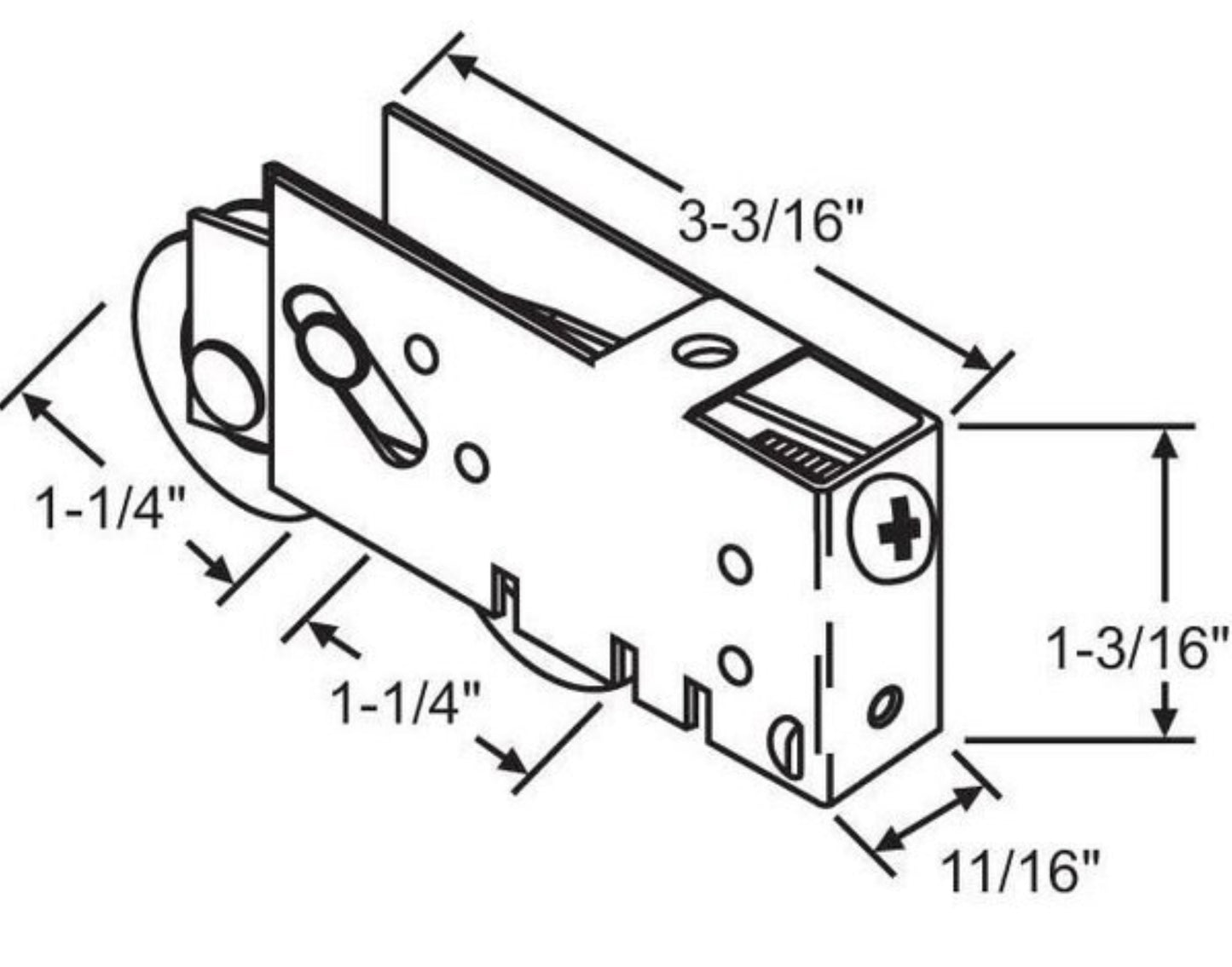 NuAir Tandem Roller for Sliding Glass Doors | Roller Replacement for Patio Glass Door Repair | Steel Precision Bearing Wheel (DR-271) - Garage and Sliding Door Hardware