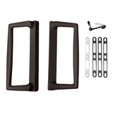 9" CGI / PGT Sliding Glass Patio Door Surface Mount Handle + Thumb Latch Lever, Screws, and Keepers - 4-15/16" Hole Spacing - Garage and Sliding Door Hardware