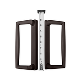 9" CGI / PGT Sliding Glass Patio Door Surface Mount Handle + Thumb Latch Lever, Screws, and Keepers - 4-15/16" Hole Spacing - Garage and Sliding Door Hardware