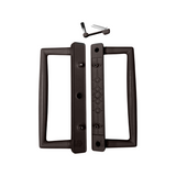9" CGI / PGT Sliding Glass Patio Door Surface Mount Handle + Thumb Latch Lever, Screws, and Keepers - 4-15/16" Hole Spacing - Garage and Sliding Door Hardware