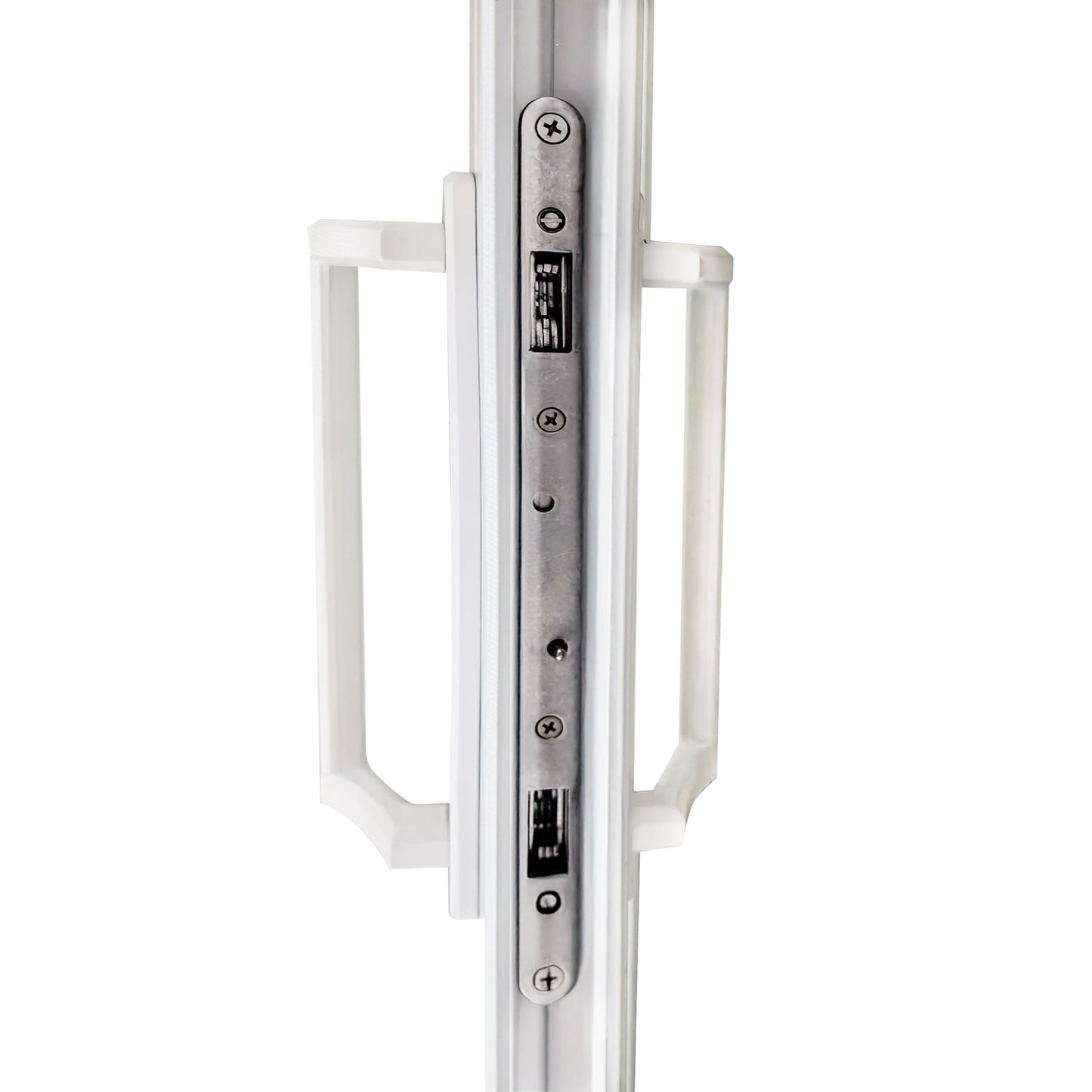 PGT 10" White Sliding Door Handle Set w/ 3-7/8" Hole Spacing - Garage and Sliding Door Hardware