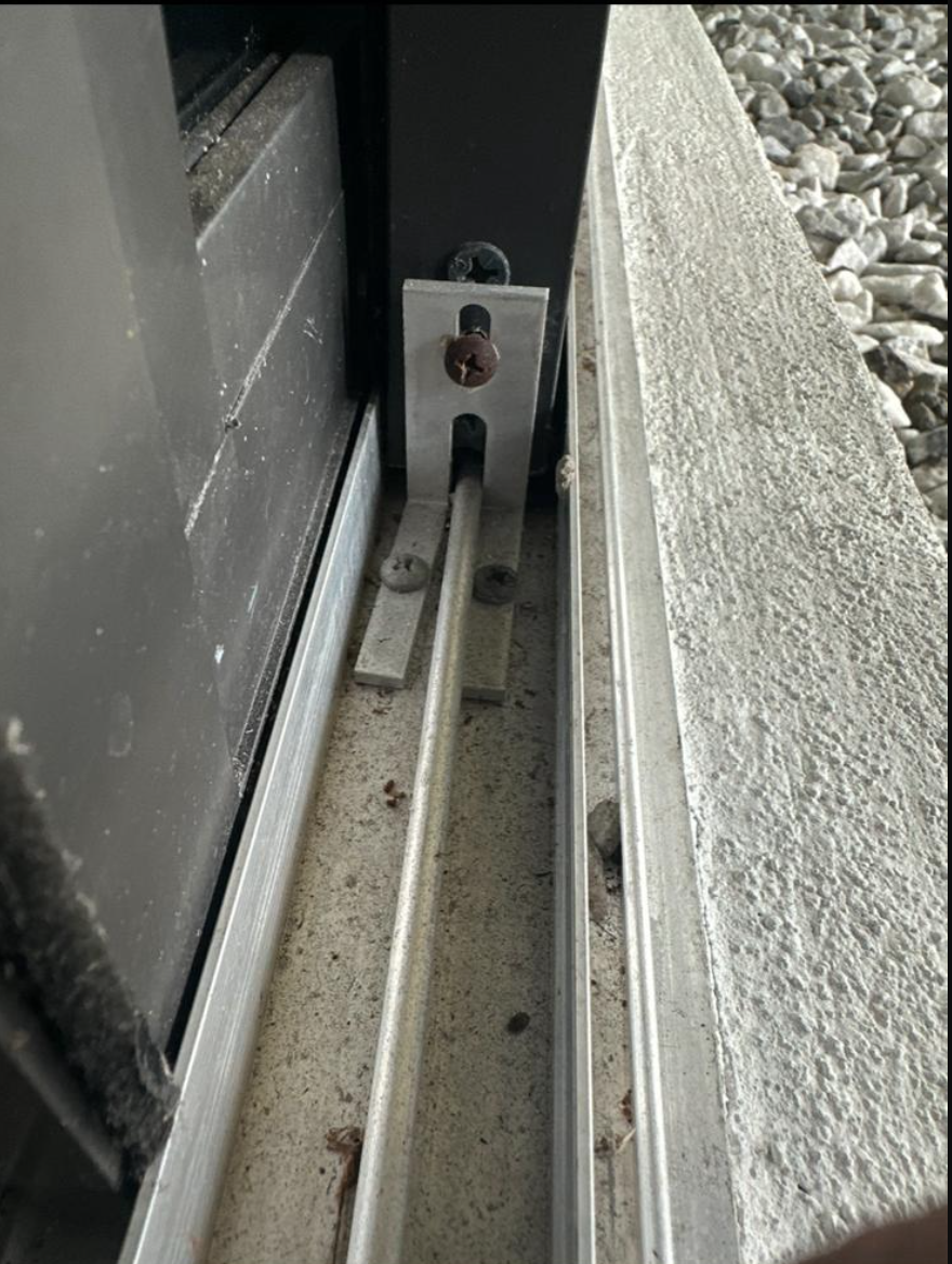 2" Sliding Door Fixed Panel Bracket Stop with Slot - Garage and Sliding Door Hardware