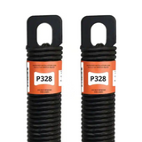 (P328) 28 in. Plug-End Extension Spring (0.244 in. No. 3 Wire) Springs For Garage Door Repair Plug-End Extension Springs Replacement Garage Hardware (Pack of 2)