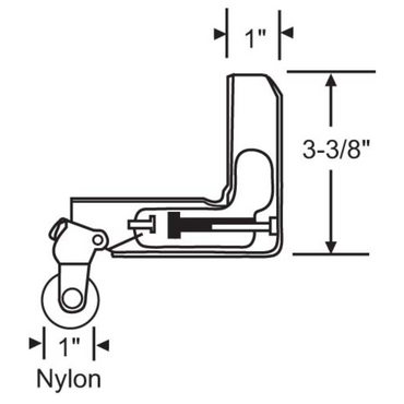 (SRJW-308) Jim Walters Screen Door Roller for Sliding Patio Door - Garage and Sliding Door Hardware