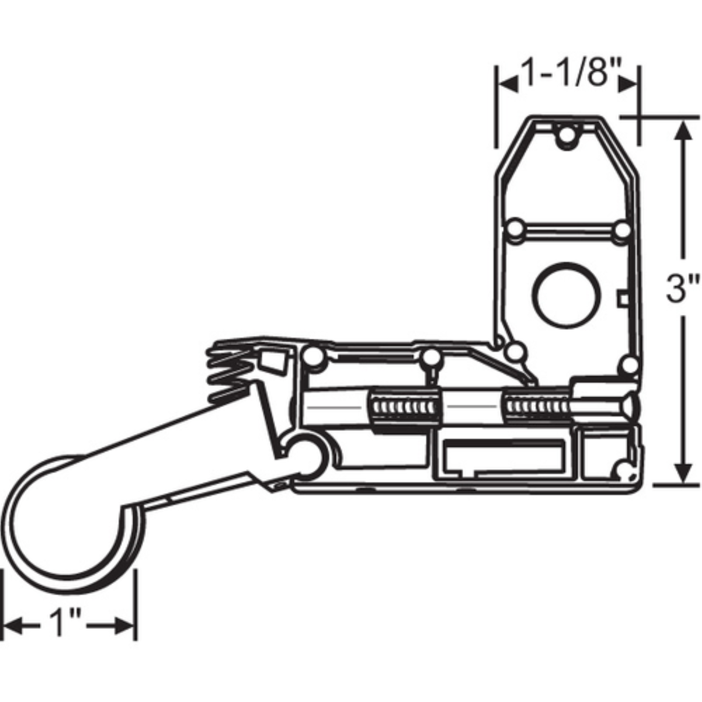 Wheel Corner Bracket Assembly – Sliding Patio Screen Door Roller | Roller for Patio Screen Glass Door Repair (SR-310) - Garage and Sliding Door Hardware