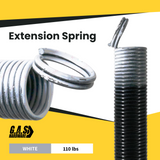 110 lb. Heavy-Duty Double-Looped Garage Door Extension Spring (2-Pack) - WHITE |  Springs for Garage Door Hardware Parts