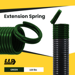 120 lb. Heavy-Duty Double-Looped Garage Door Extension Spring (2-Pack) - GREEN | Springs for Garage Door Hardware Repair