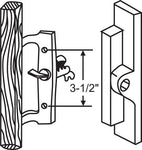 Surface Internal Replacement Wooden Handle Sliding Patio Internal Door Latch Set, 3-1/2 Inch Hole - DH-106X - Garage and Sliding Door Hardware