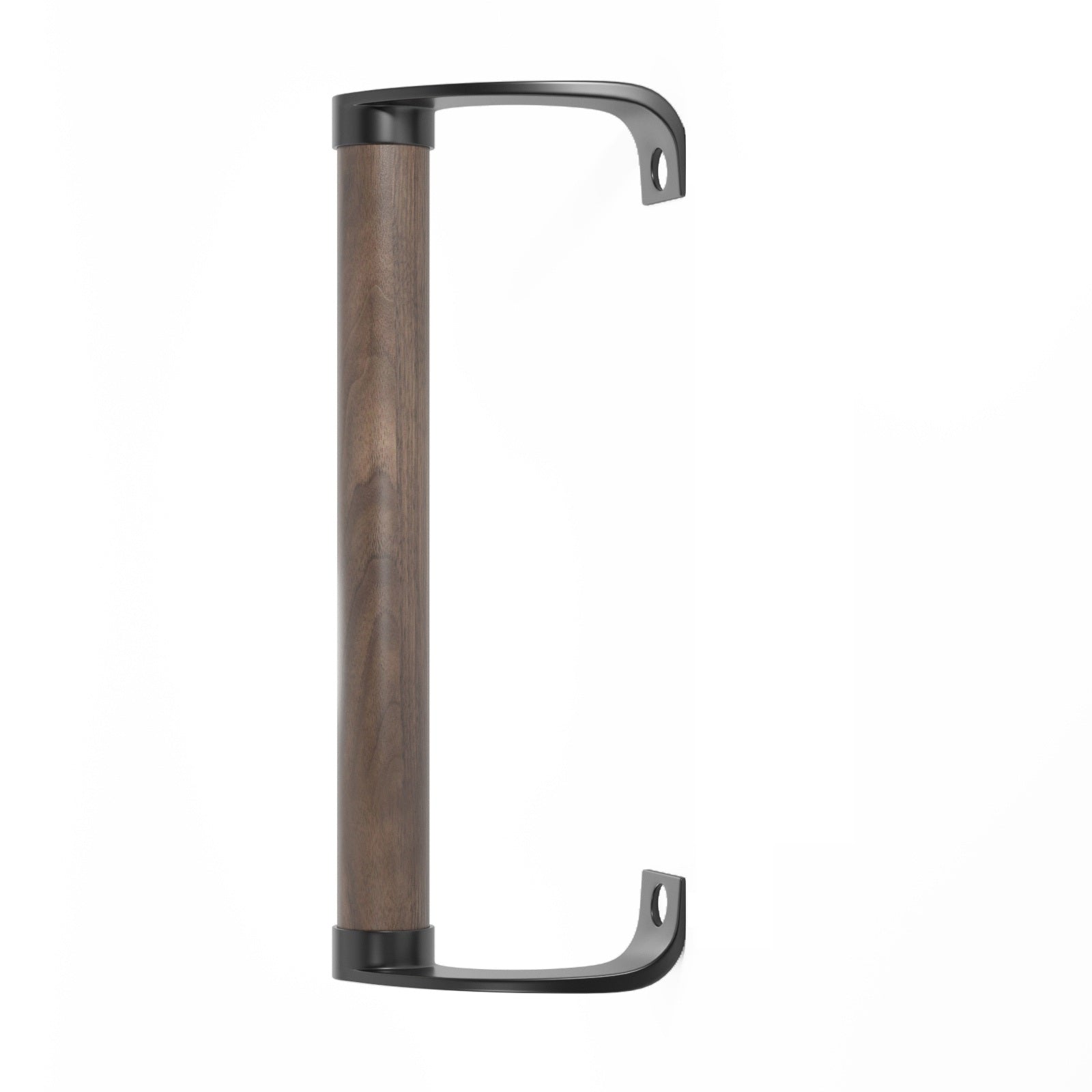 Sliding Door Patio Wood Handle with Brack Brackets and 6-1/2" Hole Spacing - Garage and Sliding Door Hardware
