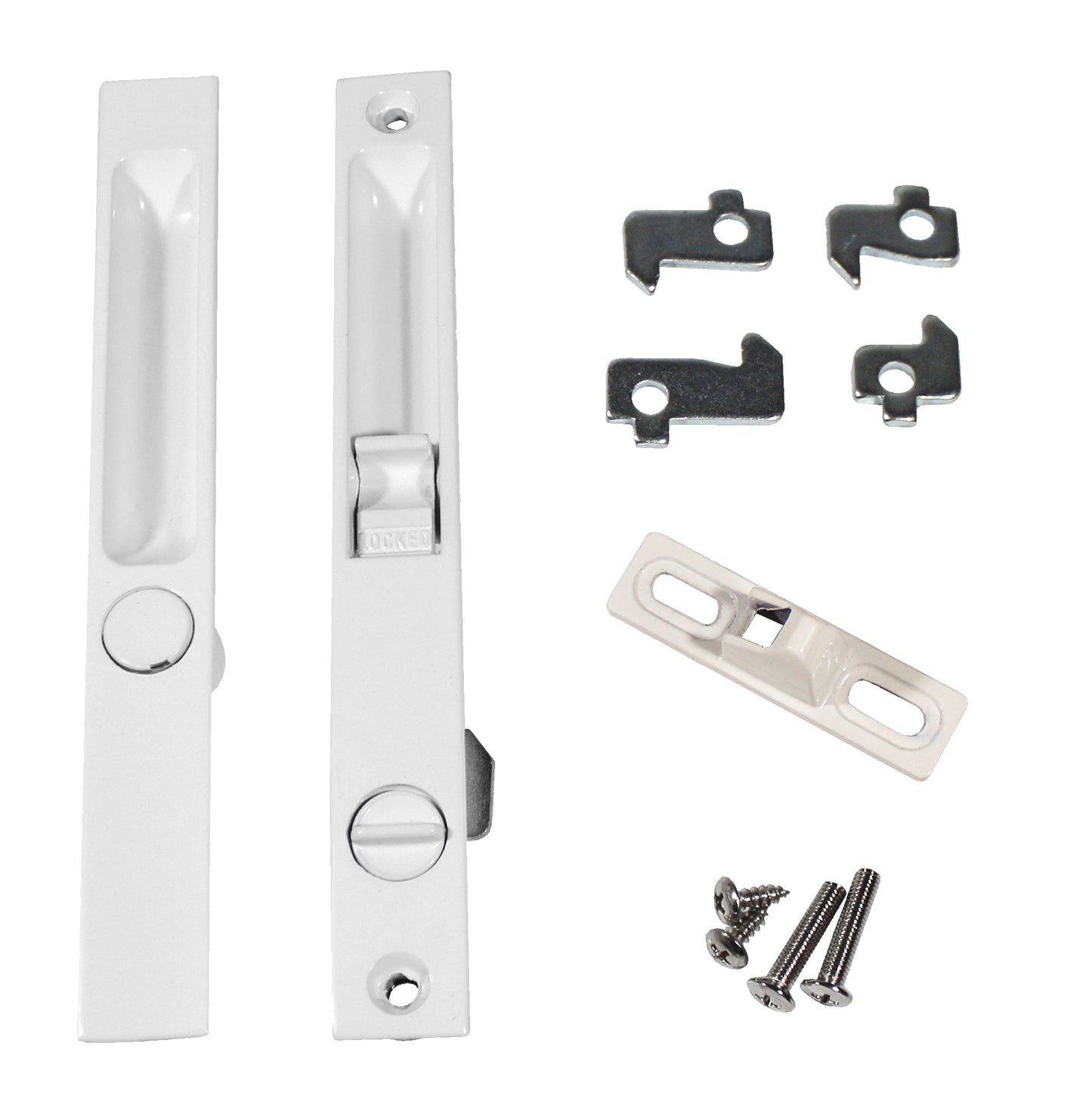 (DL-503) Pan-Am Flush Mount Lock Set for Sliding Doors, 6-5/8" Hole Space - Garage and Sliding Door Hardware