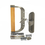 Surface Mount Sliding Patio Glass Door Handle Set with 3-1/2" Hole Spacing - DH-188-WK - Garage and Sliding Door Hardware
