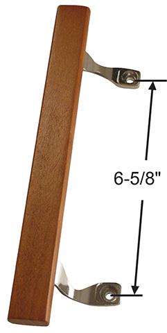 (DH-232) Wood Door Handle w/ 2 Screws Included, 6-5/8" Hole Space - Garage and Sliding Door Hardware