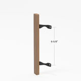 (DH-232) Wood Door Handle w/ 2 Screws Included, 6-5/8" Hole Space - Garage and Sliding Door Hardware