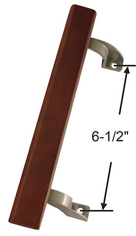 Sliding Patio Wood Door Handle with 6-1/2" to 6-5/8" Hole Spacing - Garage and Sliding Door Hardware