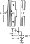 Diecast Sliding Patio Glass Screen Door Mortise Style Handle, Black Extruded Inside, Diecast Outside (DH-271) - Garage and Sliding Door Hardware