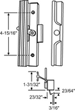 Diecast Sliding Patio Glass Screen Door Mortise Style Handle, Black Extruded Inside, Diecast Outside (DH-271)