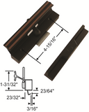 Diecast Sliding Patio Glass Screen Door Mortise Style Handle, Black Extruded Inside, Diecast Outside (DH-271)