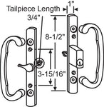 8.5" Sliding Door CENTER Keyed Handle Set - Sash Controls 2265 - 3-15/16" Screw Hole -DH-211-CENTER-WITH-KEY - Garage and Sliding Door Hardware