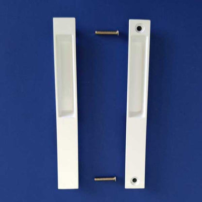 Sliding Patio Glass Door Flush Mount Dummy Handle, 6-5/8" Hole Spacing - No Lock - Garage and Sliding Door Hardware