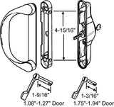 Sliding Patio Glass Door Keyed Mortise Style Handle Set + 4-15/16" Hole Spacing for Doors up to 1-3/8" Thick