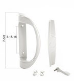 7-5/8" Omega Sliding Patio Glass Door Handle Set with 3-15/16" Hole Spacing