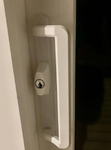 PGT Interior and Exterior Sliding Door Handle (Black or White) WITH LOCK AND KEY - Special Order Only