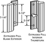 Kawneer Sliding Patio Glass Door Handle Aluminum Anodized 13-541 - Garage and Sliding Door Hardware