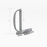 Sliding Patio Glass Door Handle with 4-7/8" inch Hole Spacing - for 1.67" inch to 2.06" inch thick doors - Garage and Sliding Door Hardware