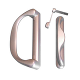 Sliding Patio Glass Door Handle with 4-7/8" inch Hole Spacing - for 1.67" inch to 2.06" inch thick doors - Garage and Sliding Door Hardware