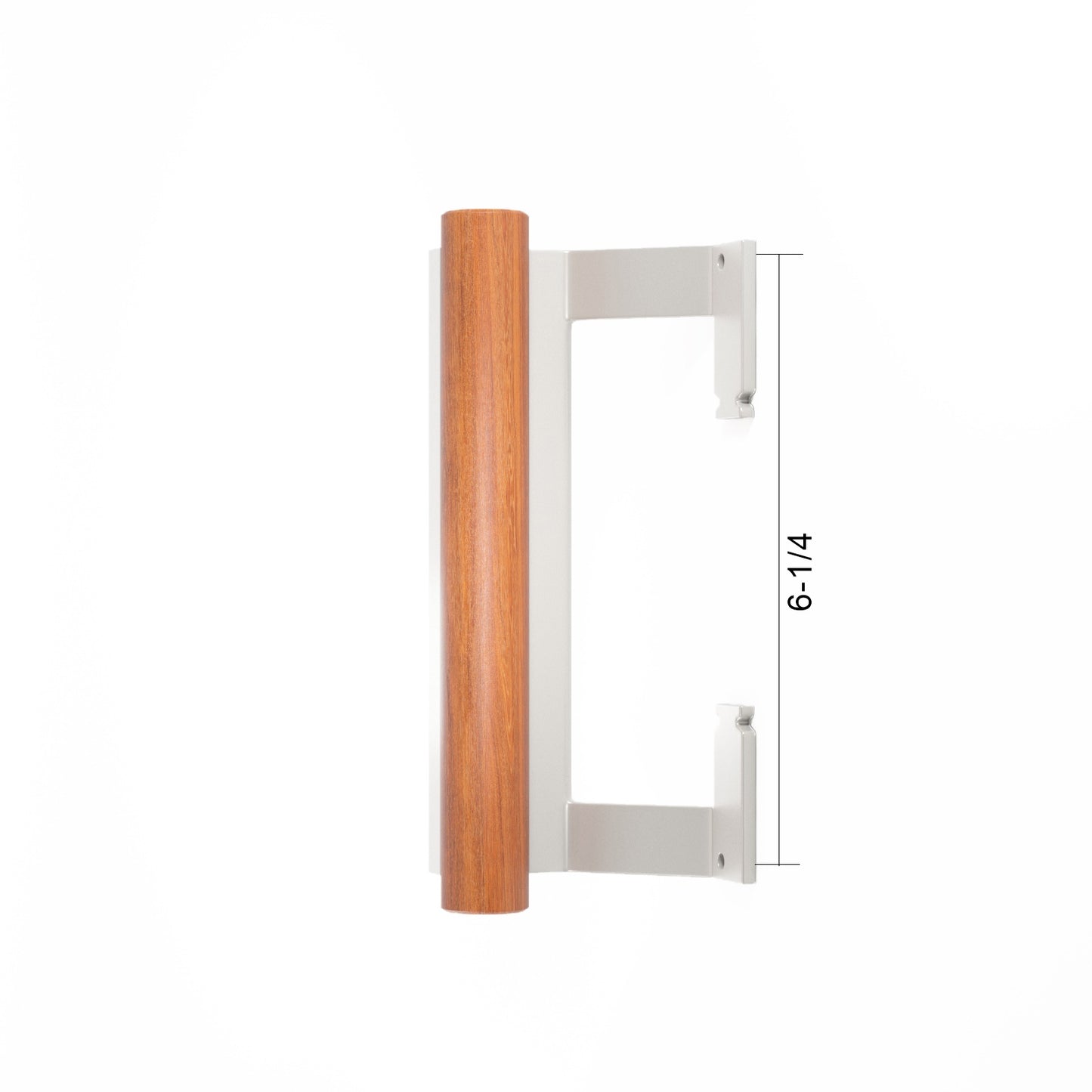 (DH-558-W) Adams Rite Sliding Door Handle, 6-1/4" Hole Space- White - Garage and Sliding Door Hardware