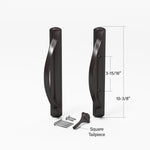 (DH-645) Amesbury Truth Handle Set For Doors, 3-15/16" Hole Space - SQUARE DRIVE LATCH - Garage and Sliding Door Hardware