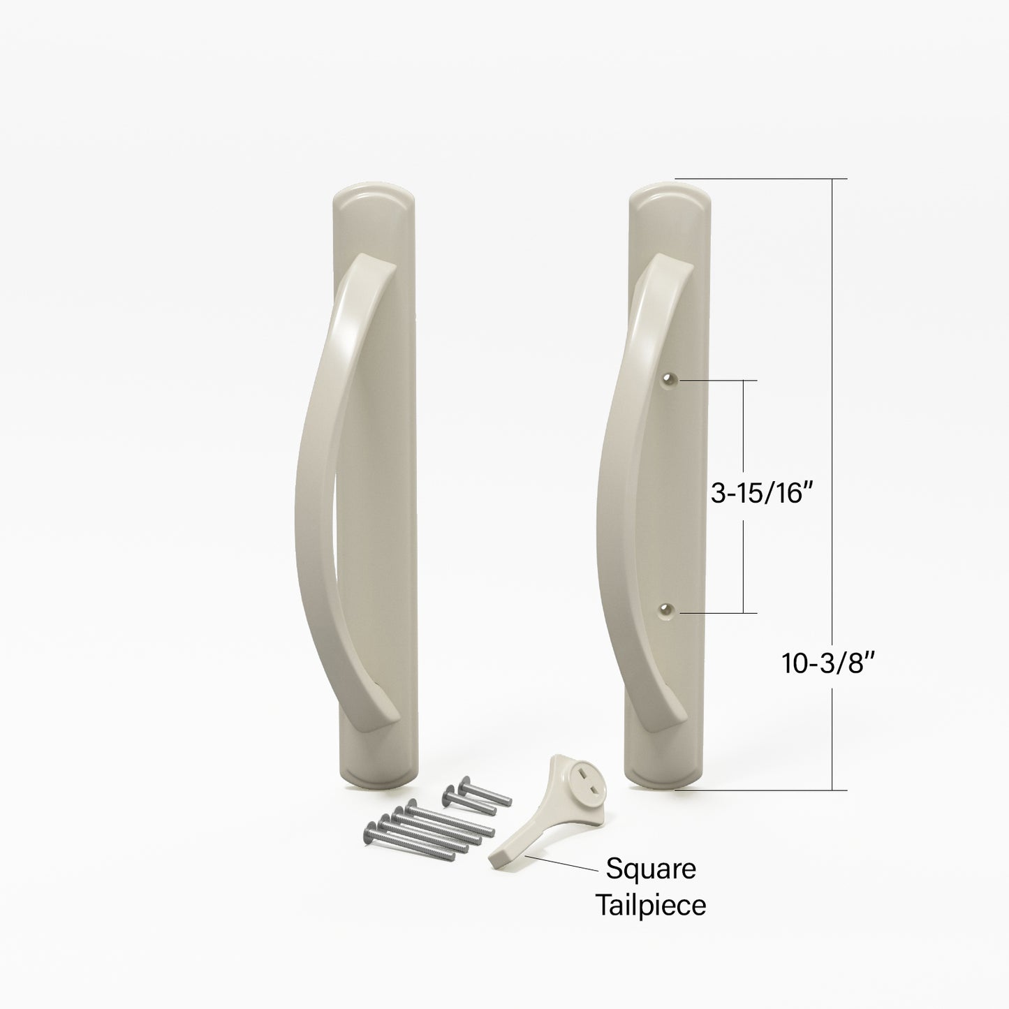 (DH-645) Amesbury Truth Handle Set For Doors, 3-15/16" Hole Space - SQUARE DRIVE LATCH - Garage and Sliding Door Hardware