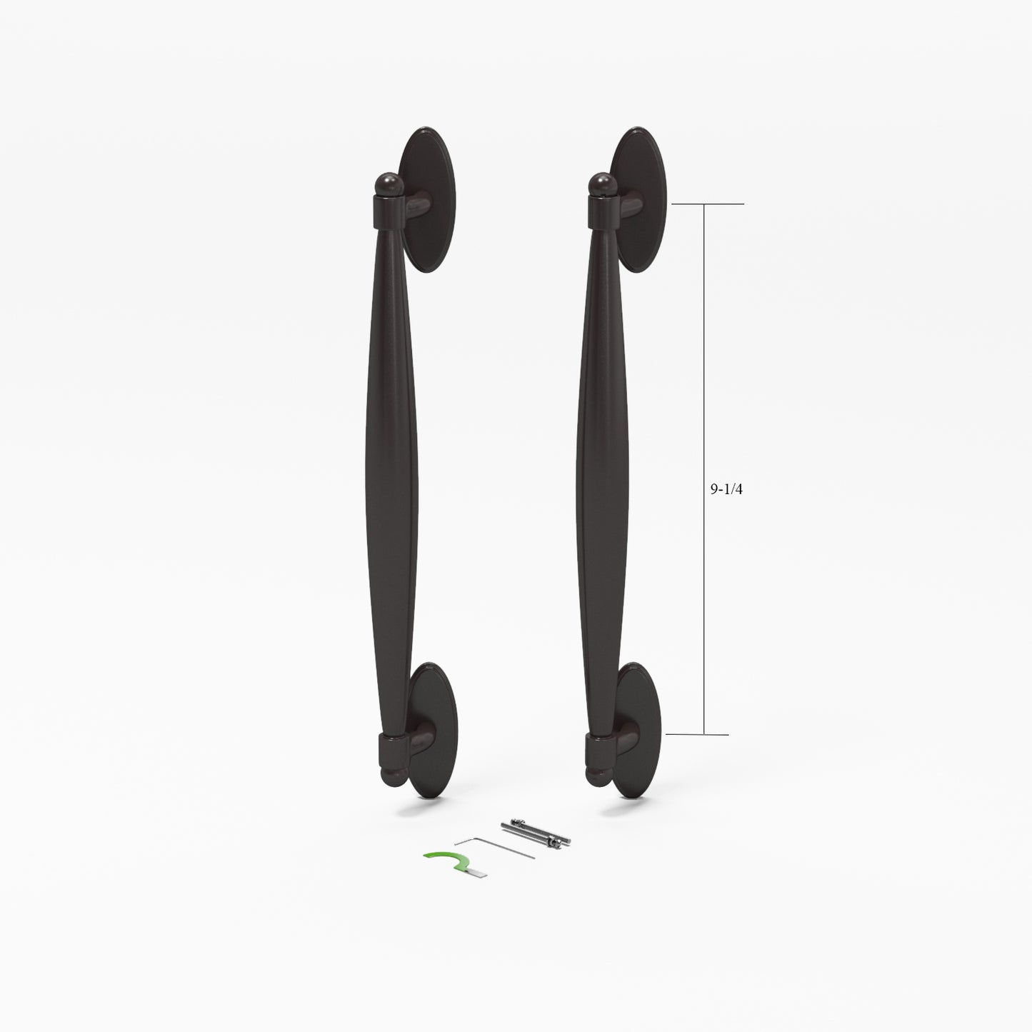 (DH-646) Windoor Sliding Door Interior and Exterior Handle Set, 9-1/4" Hole Space- - Garage and Sliding Door Hardware