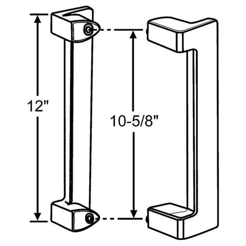 Interlock Crest Sliding Door Handle 13-710W