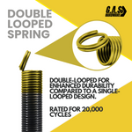 130 lb. Heavy-Duty Double-Looped Garage Door Extension Spring (2-Pack) - YELLOW | Springs for Garage Hardware Parts