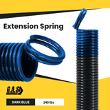 140 lb. Heavy-Duty Double-Looped Garage Door Extension Spring (2-Pack) - DARK BLUE | Springs for Garage Door Replacement Hardware Repair