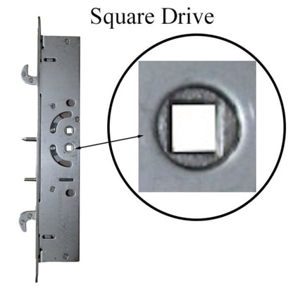 Windoor Dual Point Mortise Lock With Square Drive | Mortise Lock For Patio Screen Sliding Door | Lock Replacement for Sliding Door (DL-800) - Garage and Sliding Door Hardware